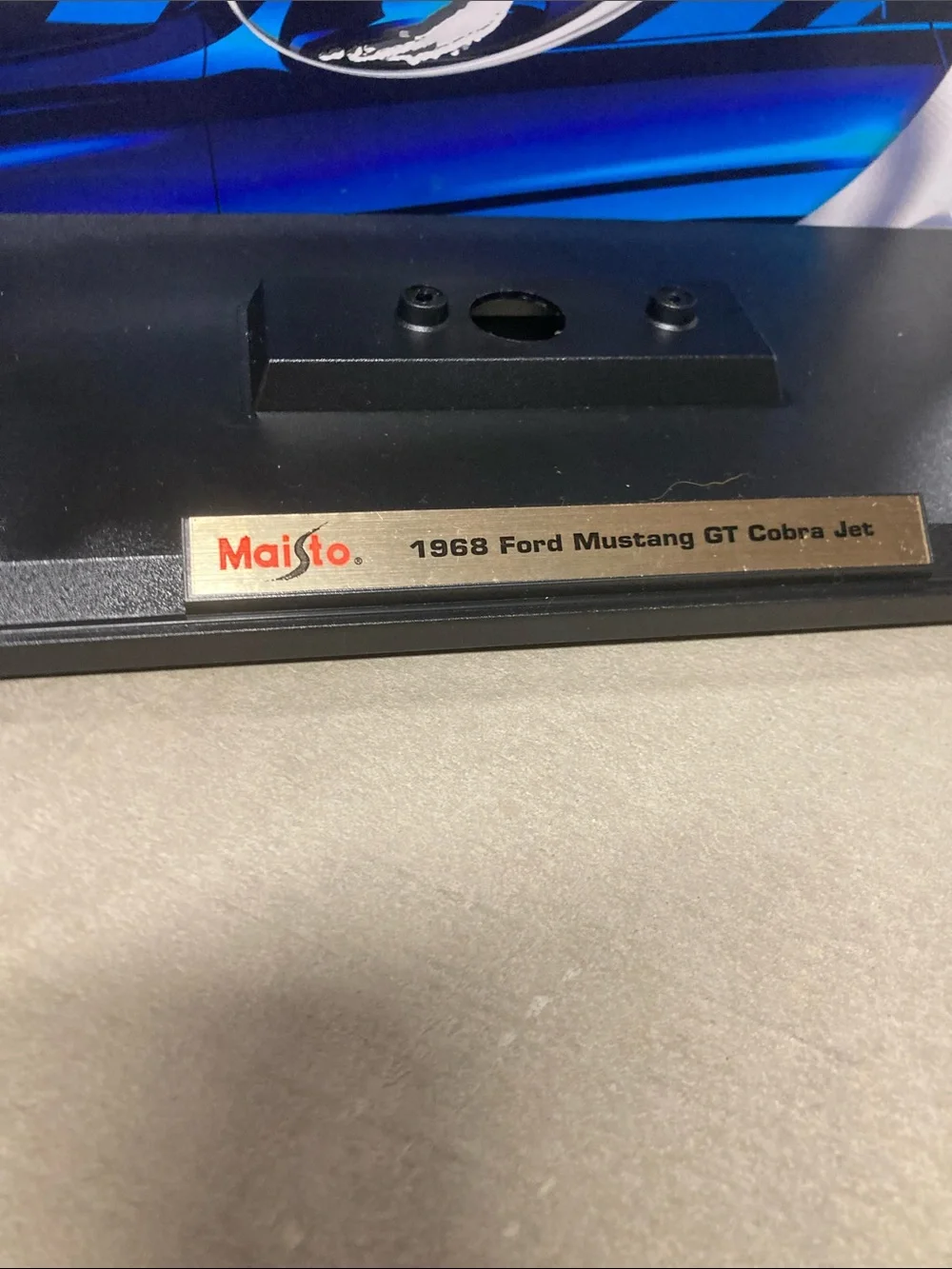 Maisto 1/18 box and stand only for 1968 Ford Mustang GT Cobra Jet
